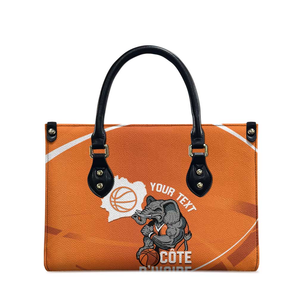 Ivory Coast Basketball Custom Leather Bag Allez Les Elephants