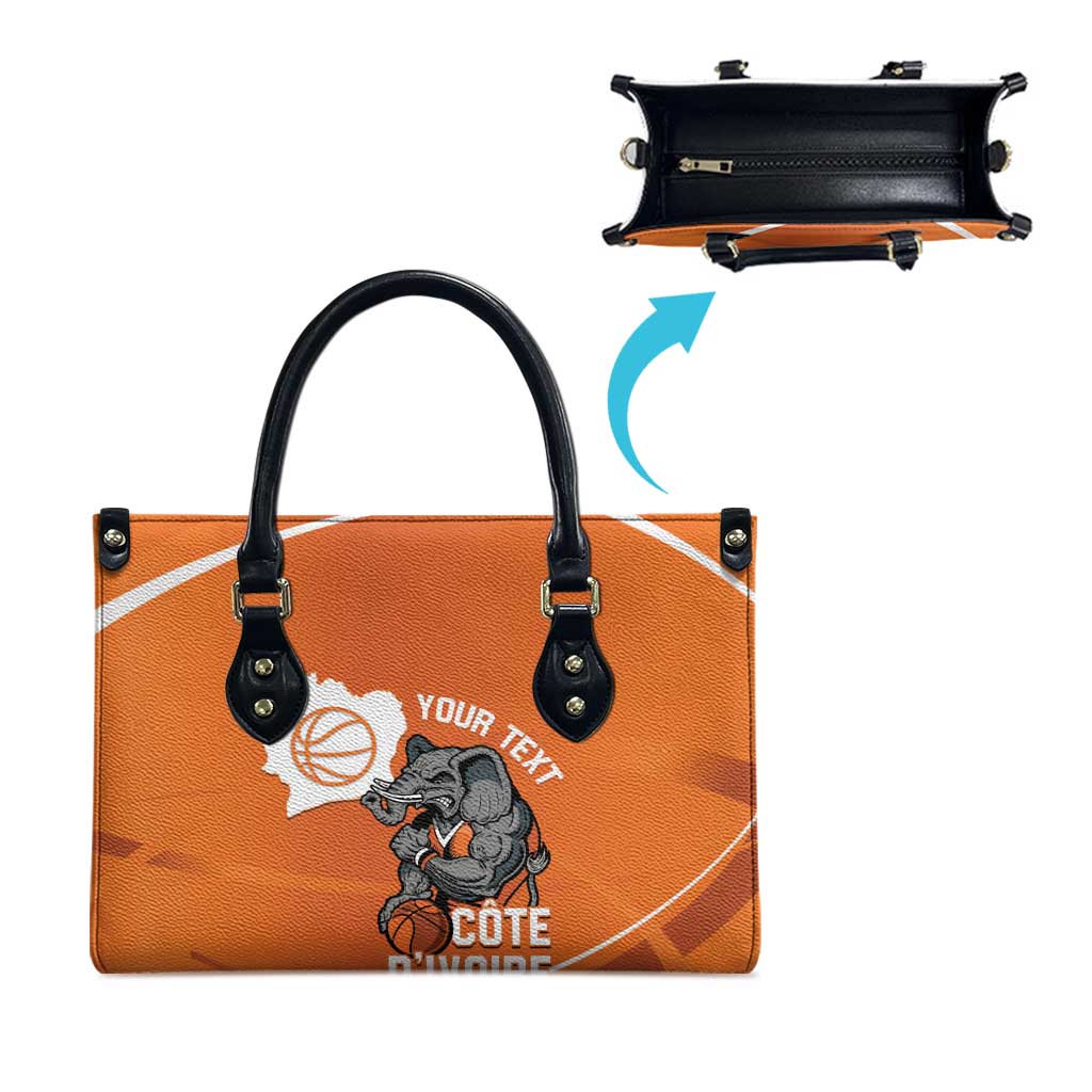 Ivory Coast Basketball Custom Leather Bag Allez Les Elephants