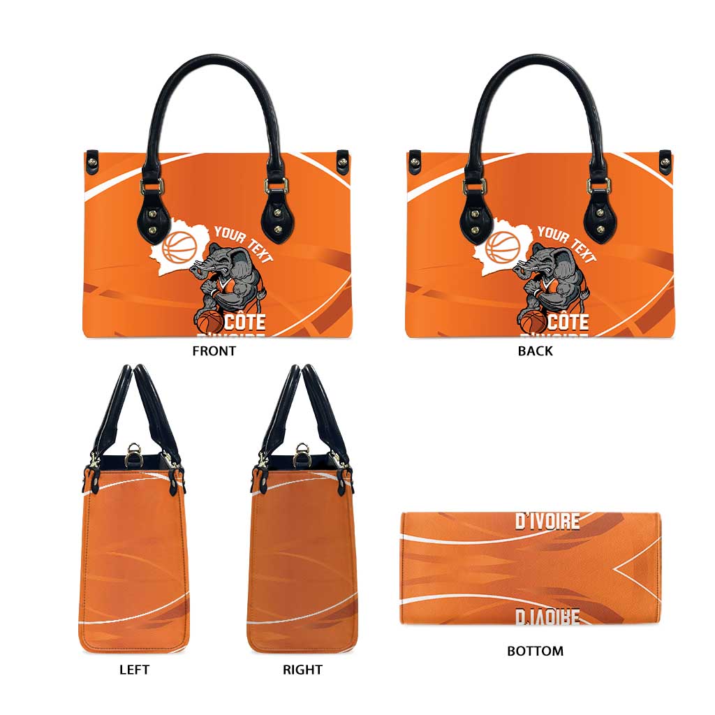 Ivory Coast Basketball Custom Leather Bag Allez Les Elephants