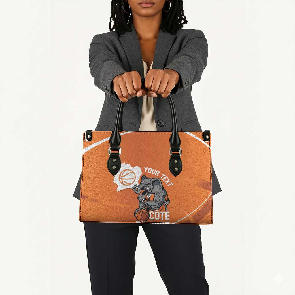 Ivory Coast Basketball Custom Leather Bag Allez Les Elephants