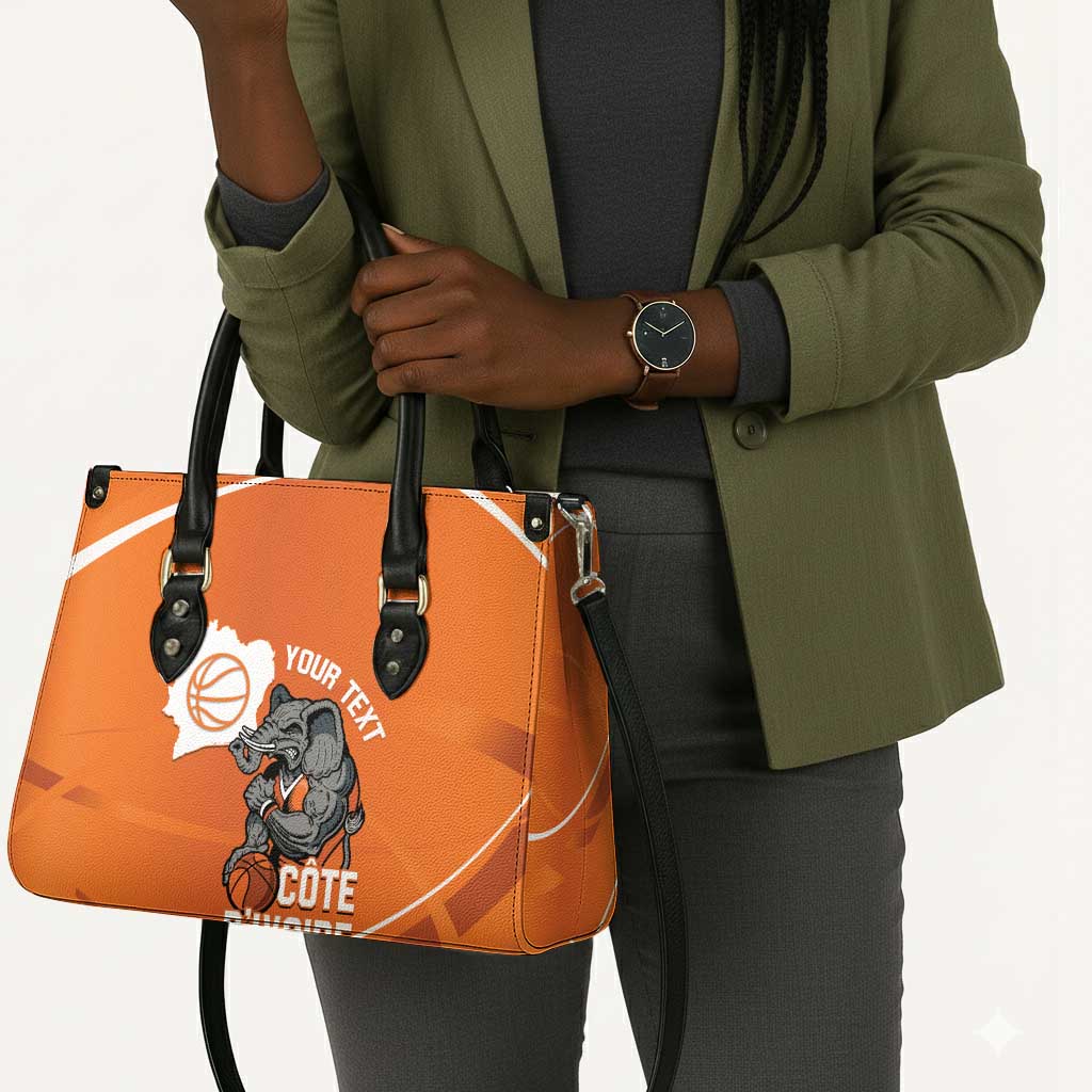 Ivory Coast Basketball Custom Leather Bag Allez Les Elephants