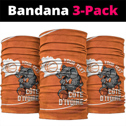 Afro Basketball Custom Ivory Coast Neck Gaiter Allez Les Elephants LT14