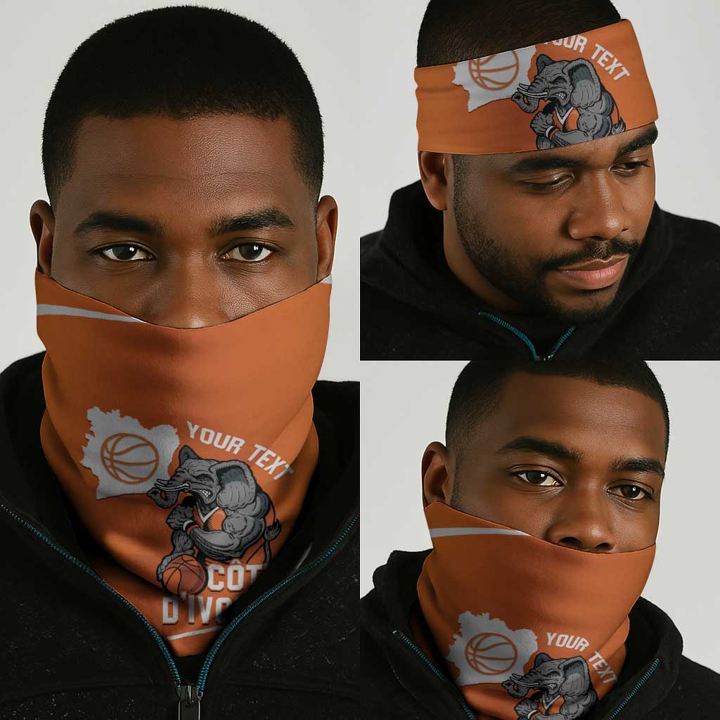 Afro Basketball Custom Ivory Coast Neck Gaiter Allez Les Elephants LT14