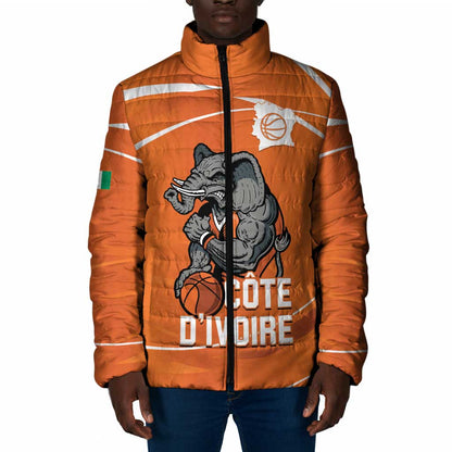 Ivory Coast Basketball Custom Padded Jacket Allez Les Elephants