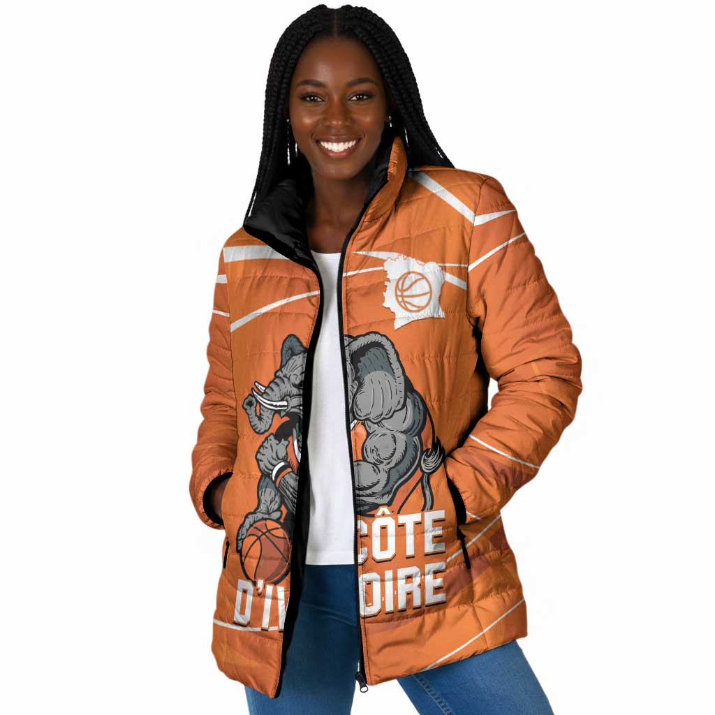 Ivory Coast Basketball Custom Padded Jacket Allez Les Elephants