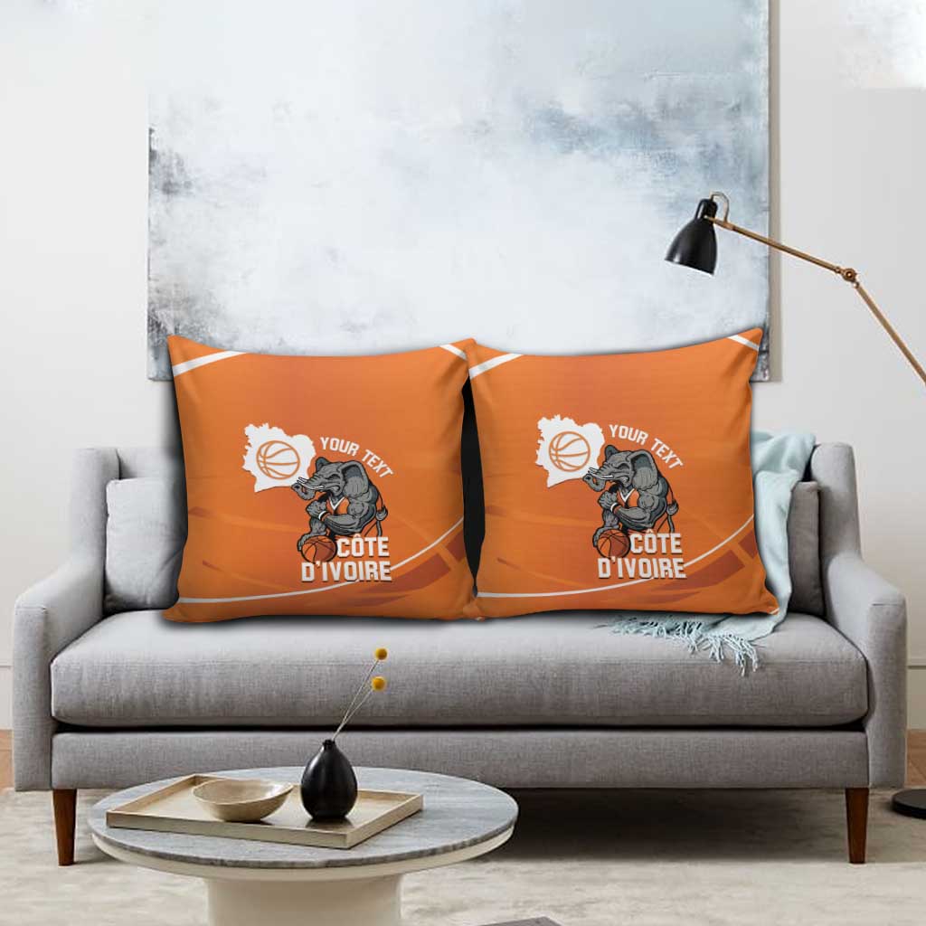 Ivory Coast Basketball Custom Pillow Cover Allez Les Elephants