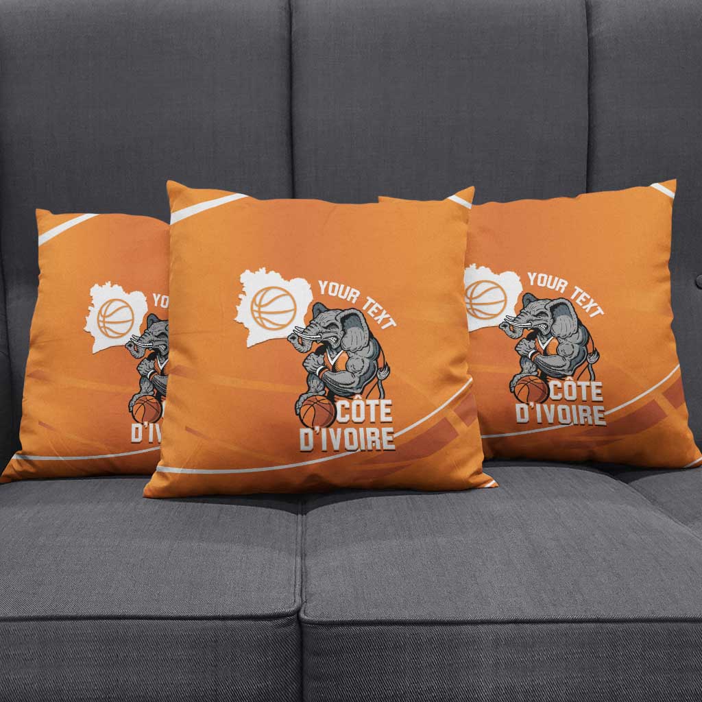 Ivory Coast Basketball Custom Pillow Cover Allez Les Elephants