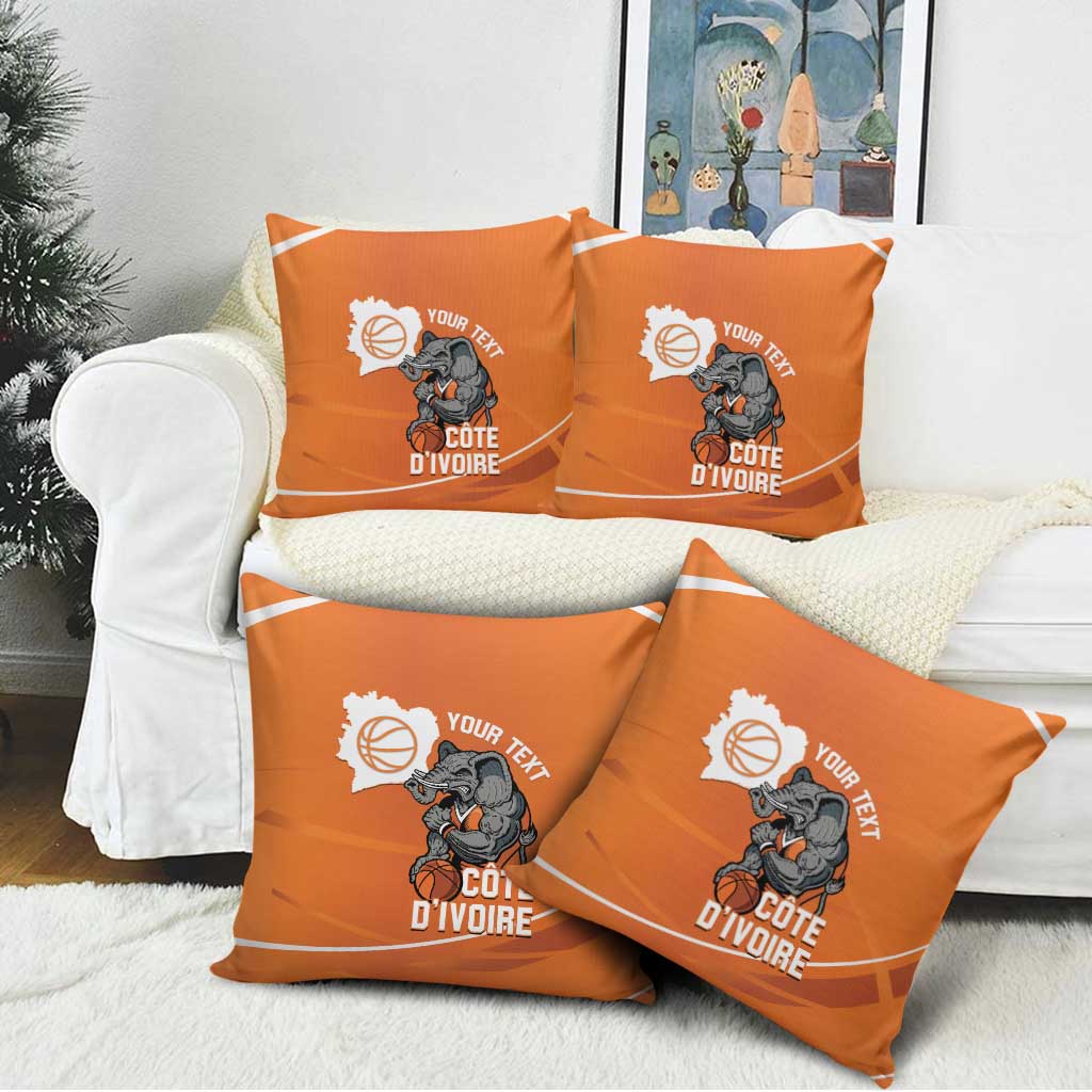 Ivory Coast Basketball Custom Pillow Cover Allez Les Elephants
