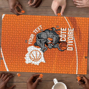 Ivory Coast Basketball Custom Puzzle Allez Les Elephants