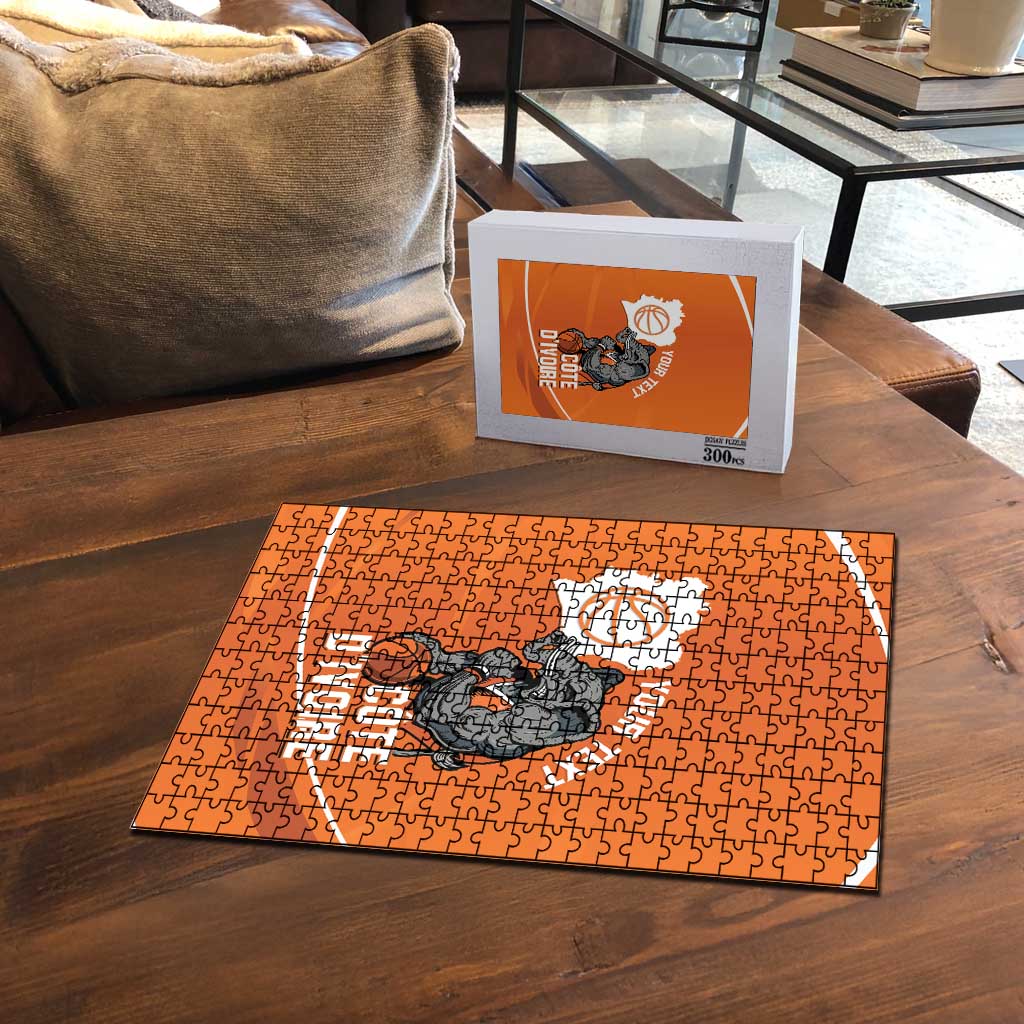 Ivory Coast Basketball Custom Puzzle Allez Les Elephants