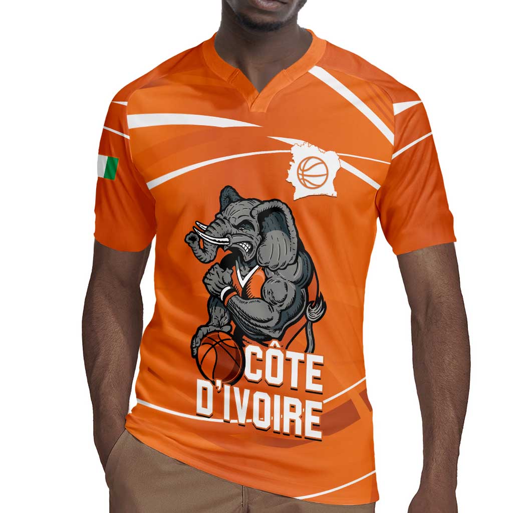 Afro Basketball Custom Ivory Coast Rugby Jersey Allez Les Elephants - African Pride