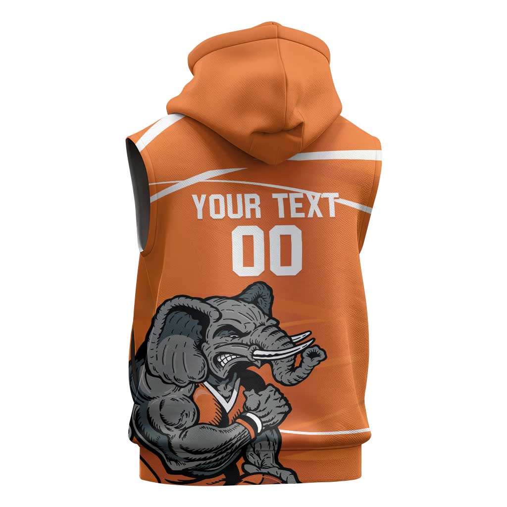 Afro Basketball Custom Ivory Coast Sleeveless Hoodie Allez Les Elephants - African Pride