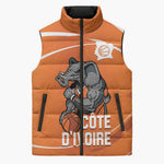 Ivory Coast Basketball Custom Sleeveless Puffer Jacket Allez Les Elephants