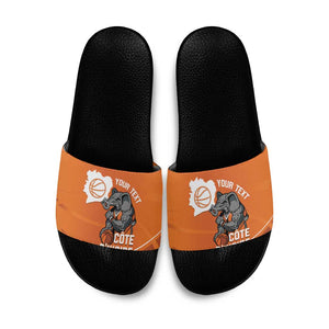 Ivory Coast Basketball Custom Slide Sandals Allez Les Elephants
