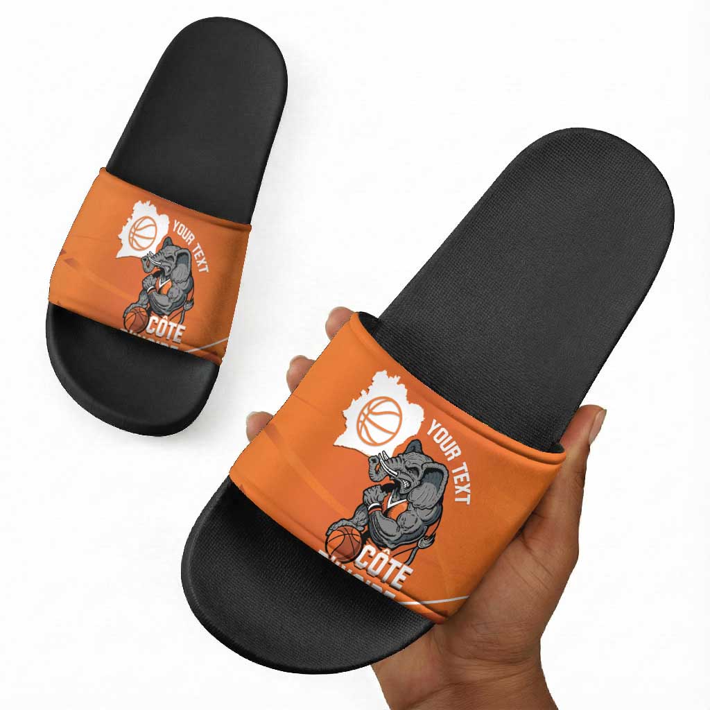 Ivory Coast Basketball Custom Slide Sandals Allez Les Elephants