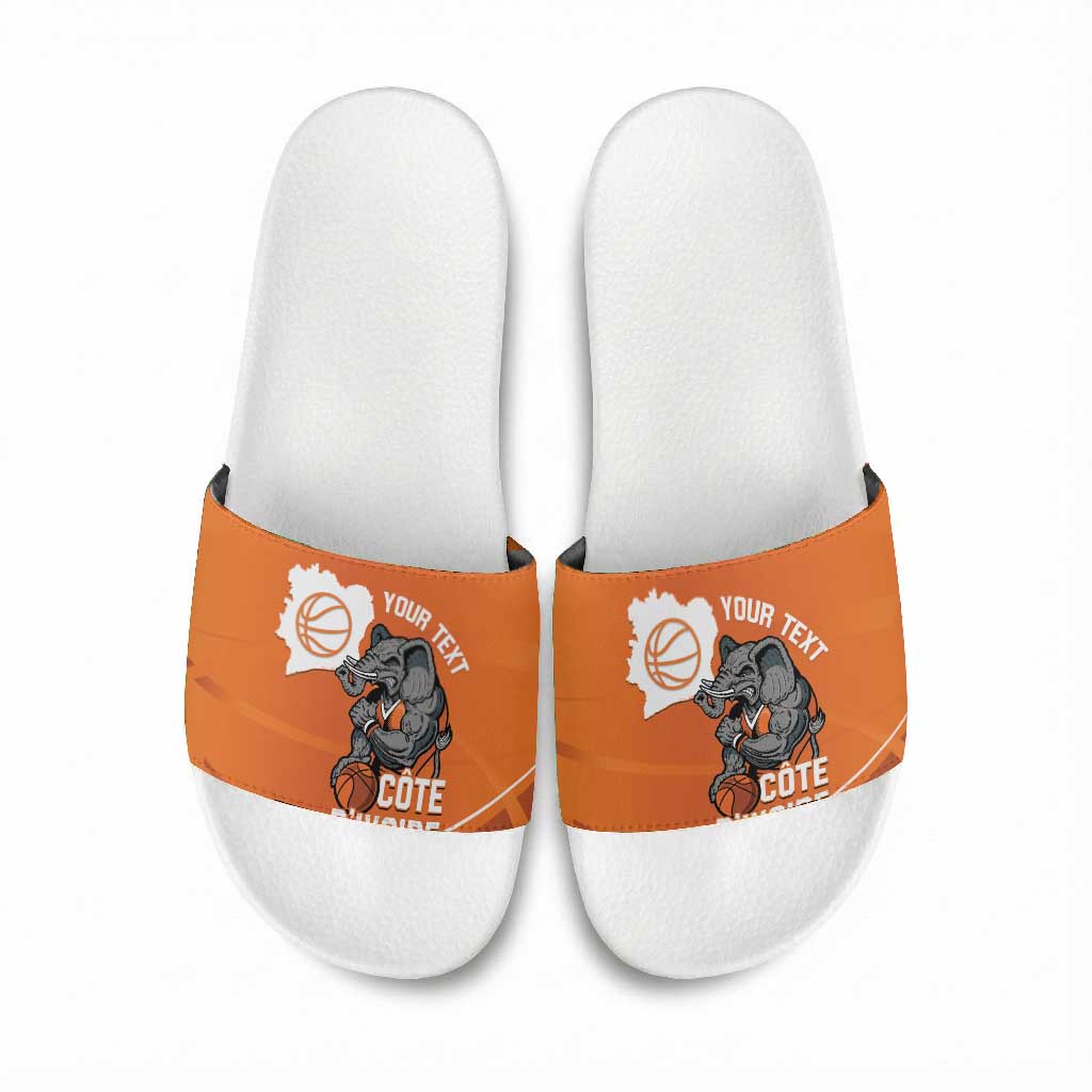 Ivory Coast Basketball Custom Slide Sandals Allez Les Elephants
