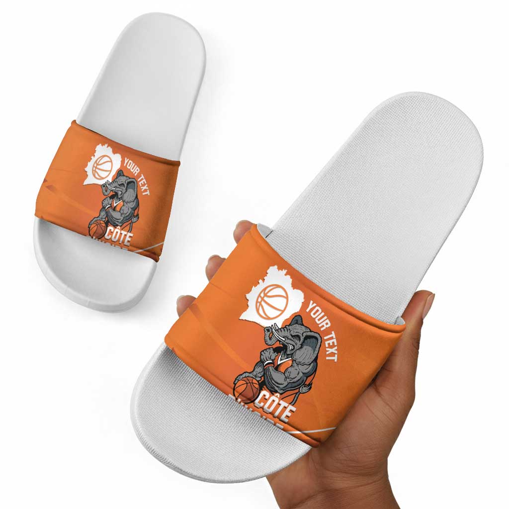 Ivory Coast Basketball Custom Slide Sandals Allez Les Elephants