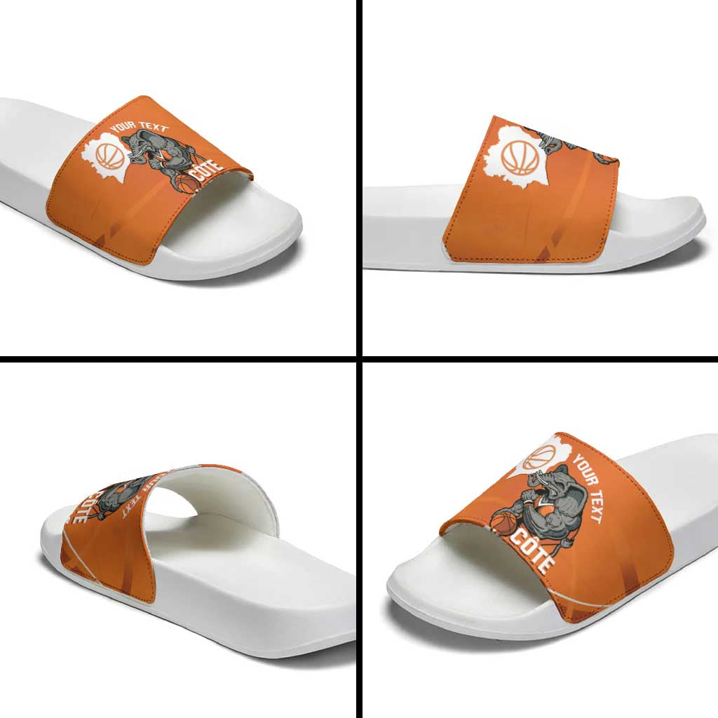 Ivory Coast Basketball Custom Slide Sandals Allez Les Elephants