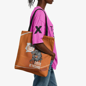 Ivory Coast Basketball Custom Tote Bag Allez Les Elephants