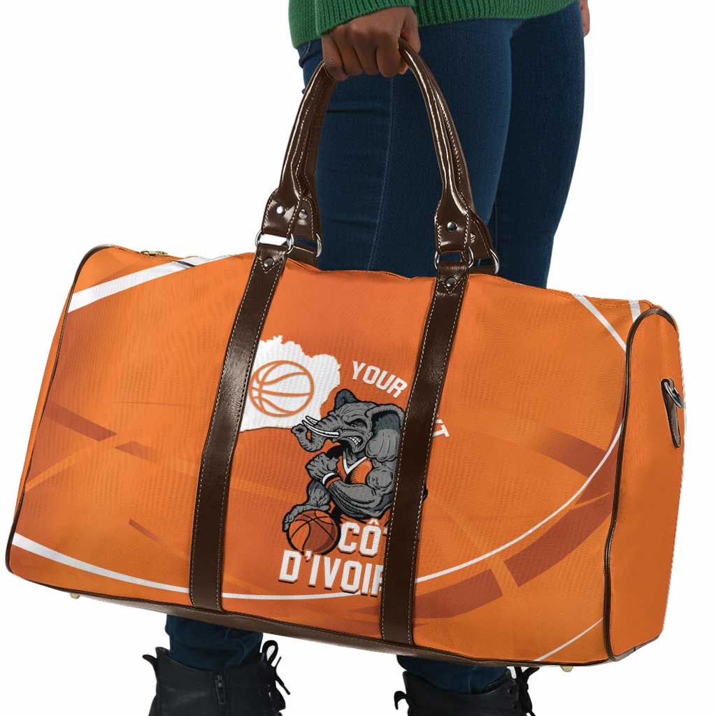 Ivory Coast Basketball Custom Travel Bag Allez Les Elephants