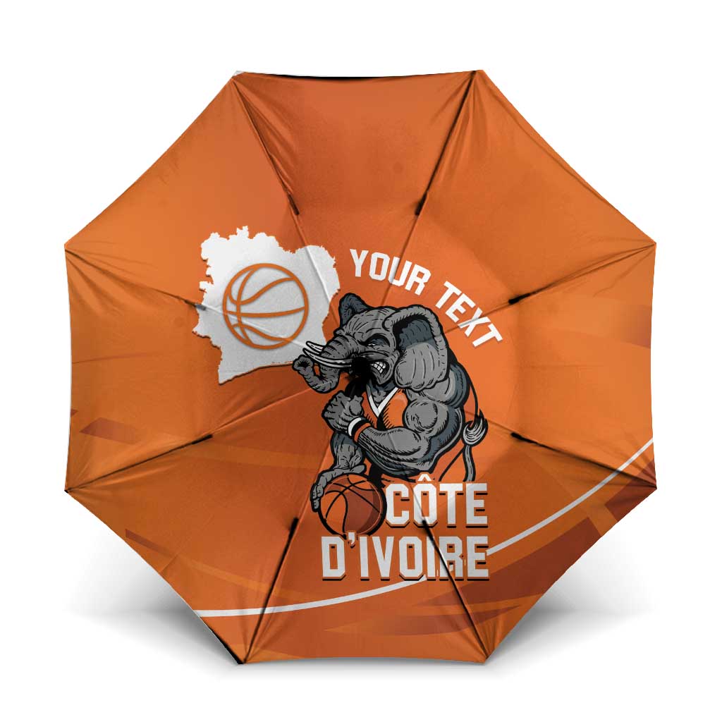 Ivory Coast Basketball Custom Umbrella Allez Les Elephants