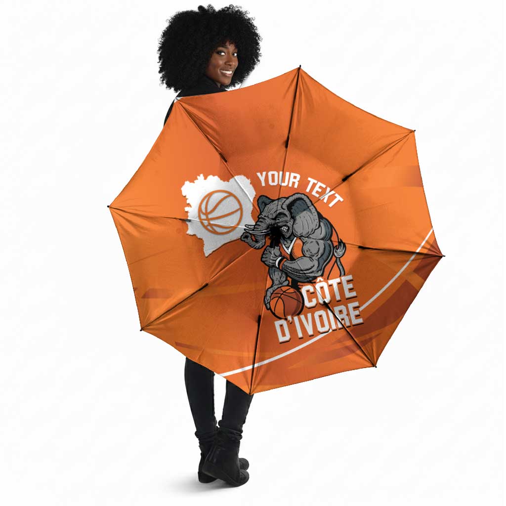 Ivory Coast Basketball Custom Umbrella Allez Les Elephants