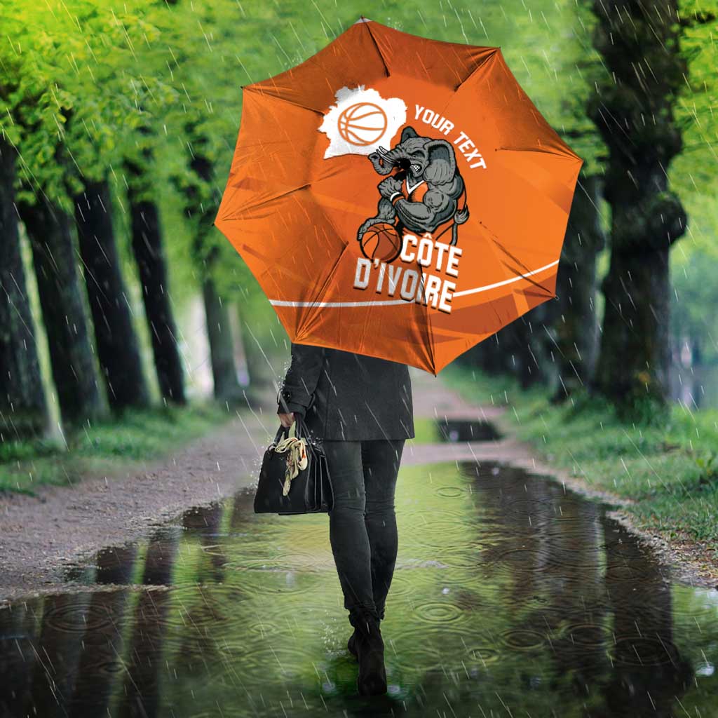 Ivory Coast Basketball Custom Umbrella Allez Les Elephants