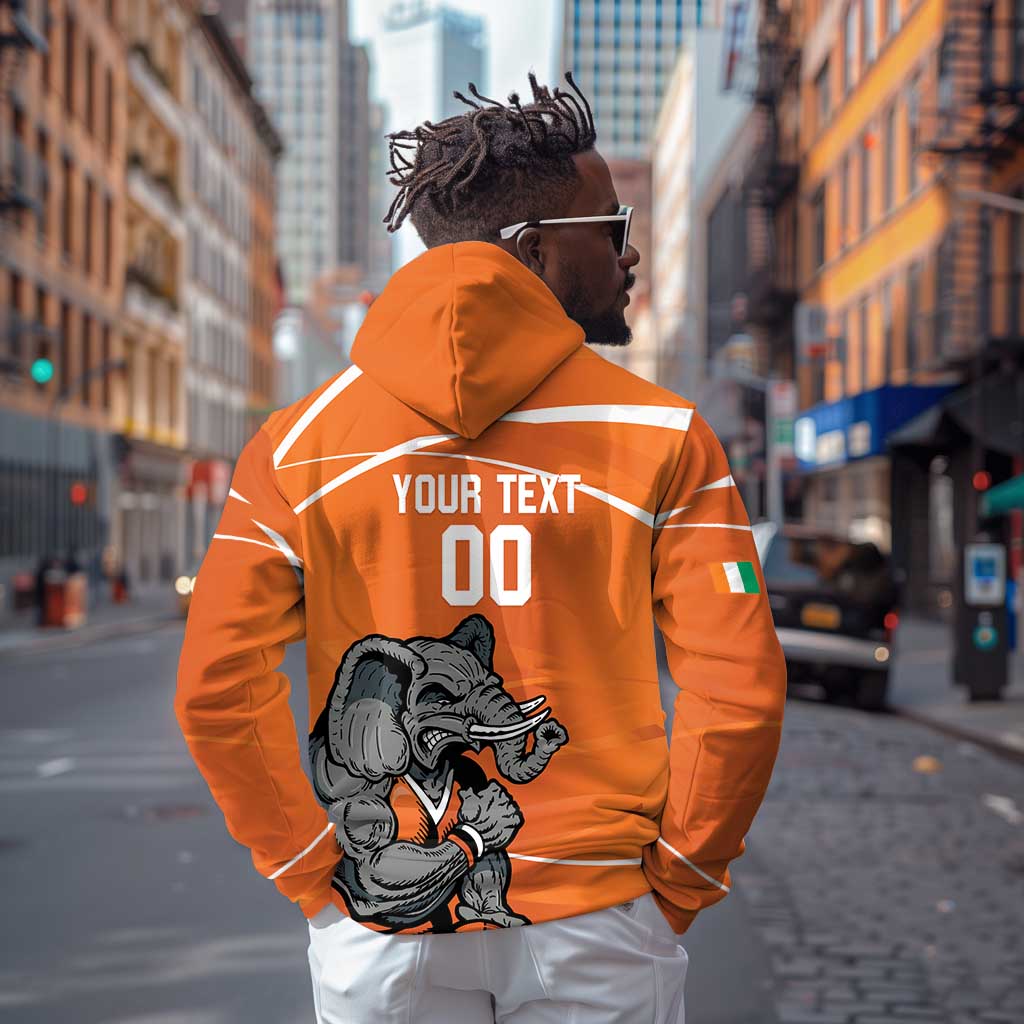 Afro Basketball Custom Ivory Coast Zip Hoodie Allez Les Elephants - African Pride