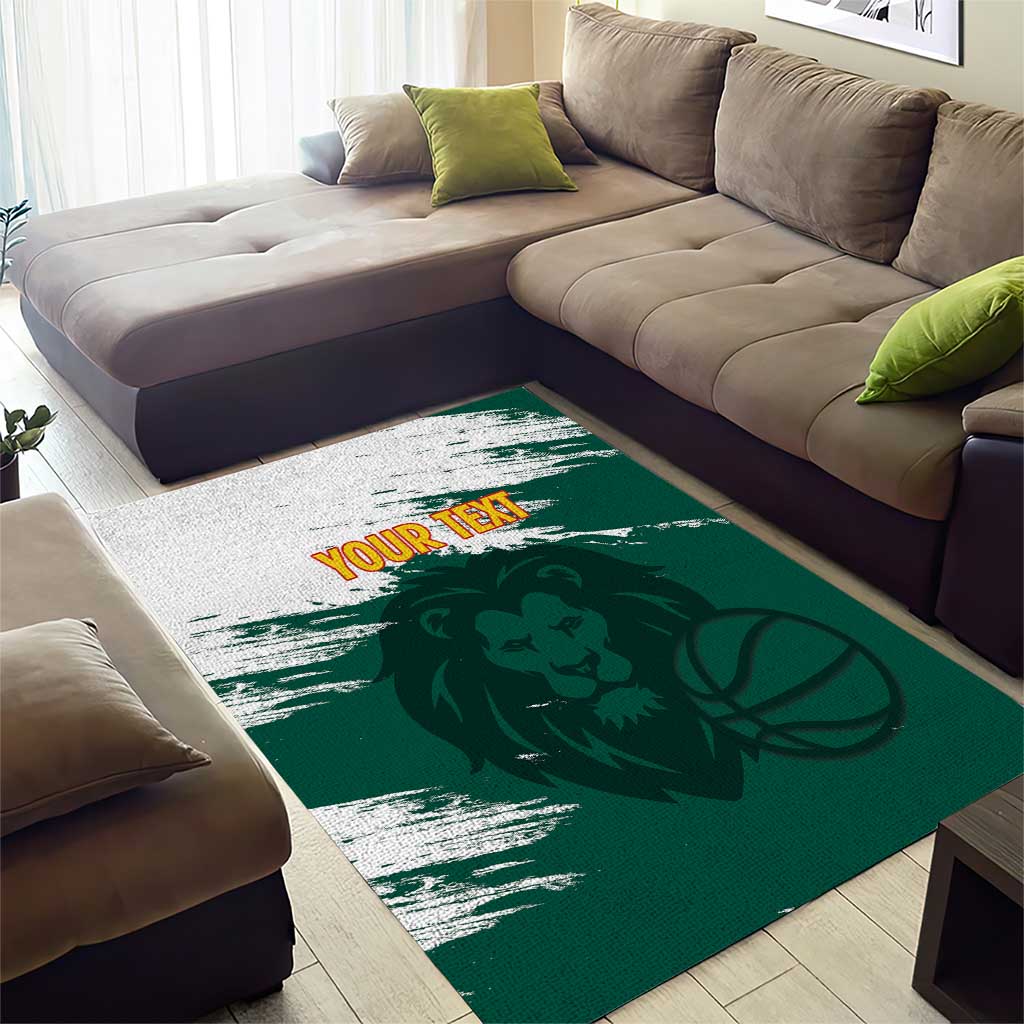 Afro Basketball Custom Cameroon Area Rug Come On Indomitable Lions - African Pride