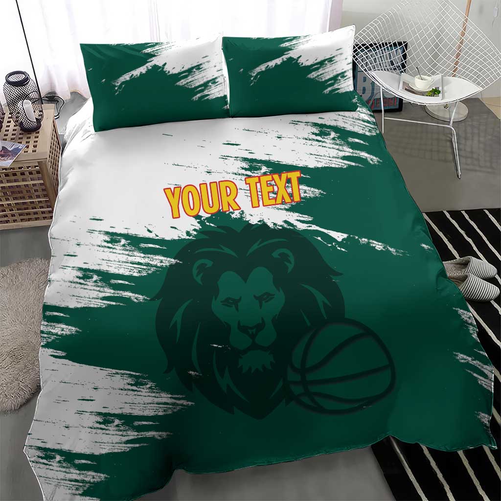 Afro Basketball Custom Cameroon Bedding Set Come On Indomitable Lions - African Pride