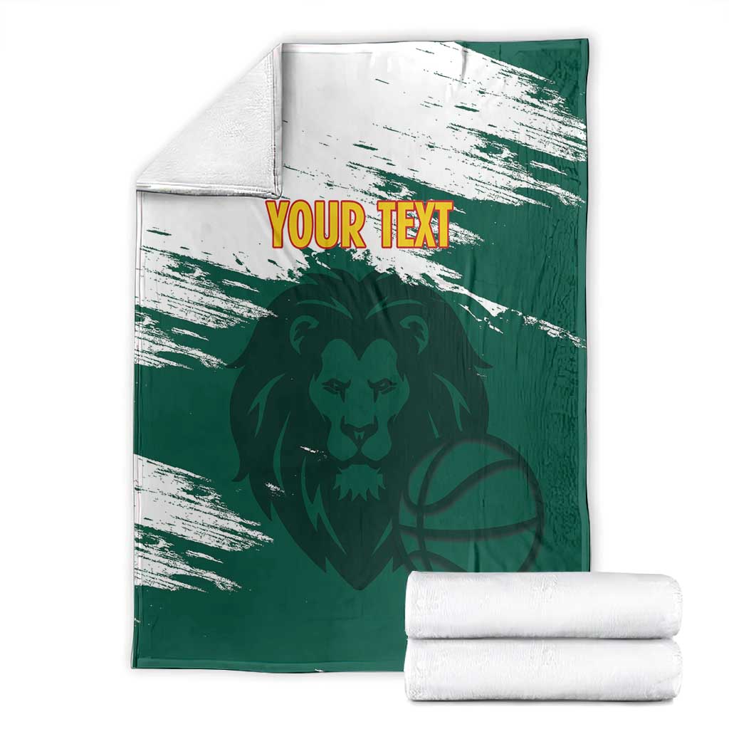 Afro Basketball Custom Cameroon Blanket Come On Indomitable Lions - African Pride