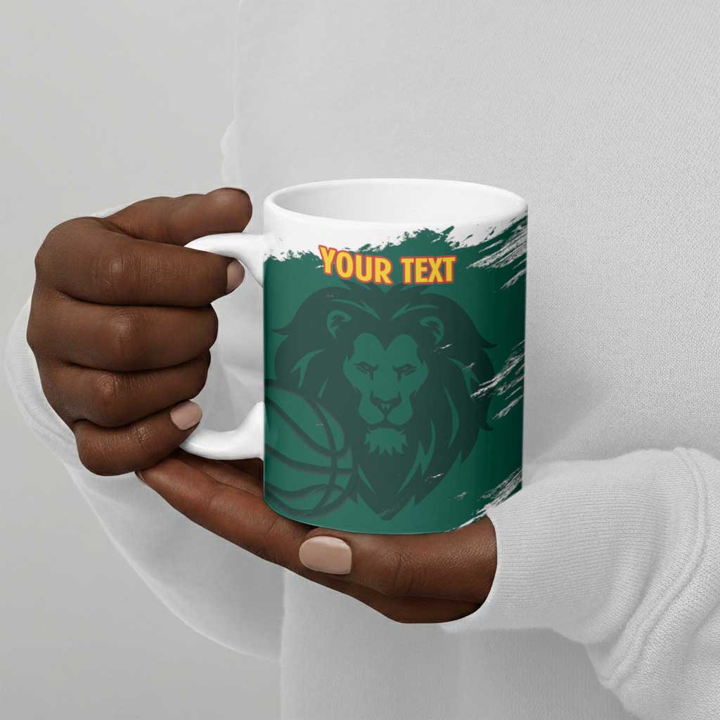 Cameroon Basketball Custom Ceramic Mug Come On Indomitable Lions