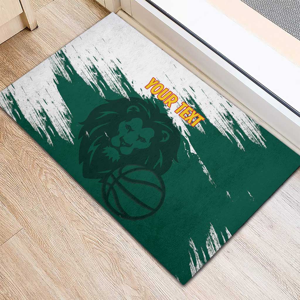 Afro Basketball Custom Cameroon Rubber Doormat Come On Indomitable Lions - African Pride