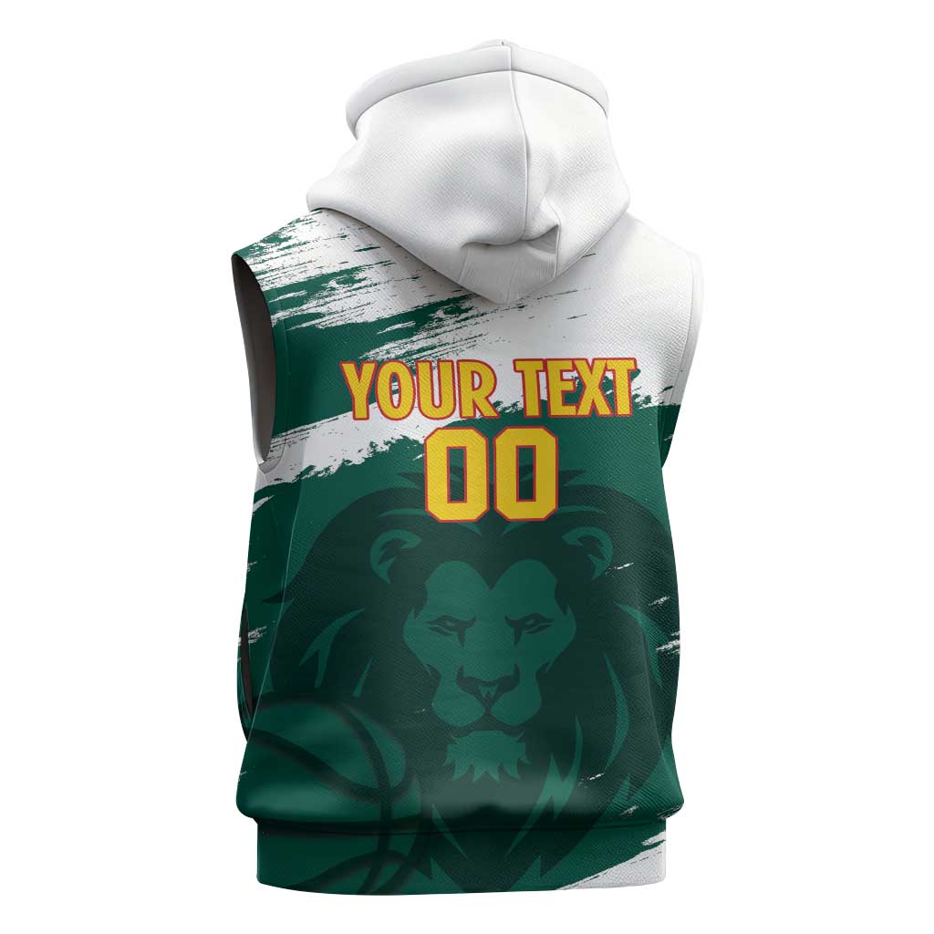 Afro Basketball Custom Cameroon Sleeveless Hoodie Come On Indomitable Lions - African Pride