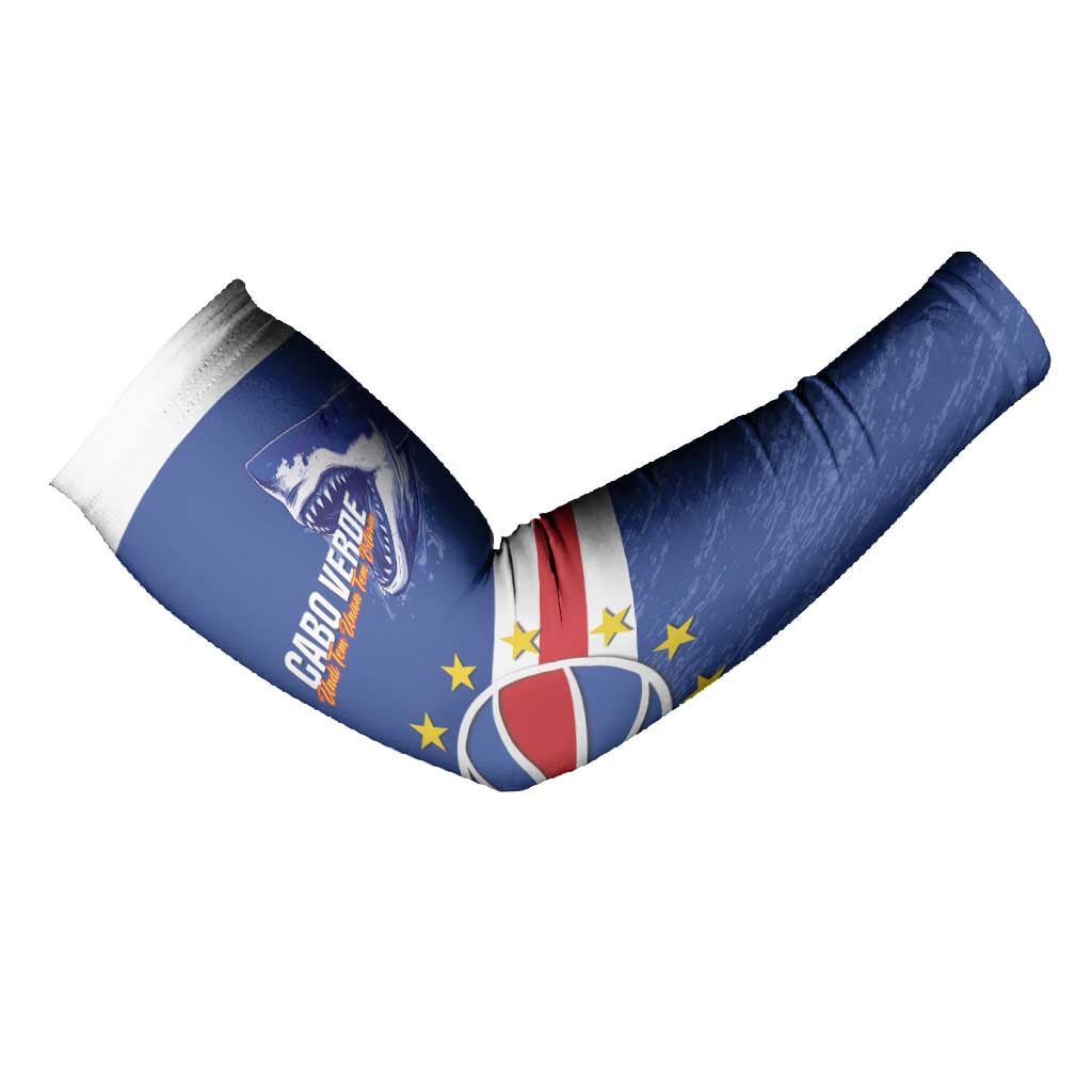 Cape Verde Basketball Custom Arm Sleeves Come On Blue Sharks