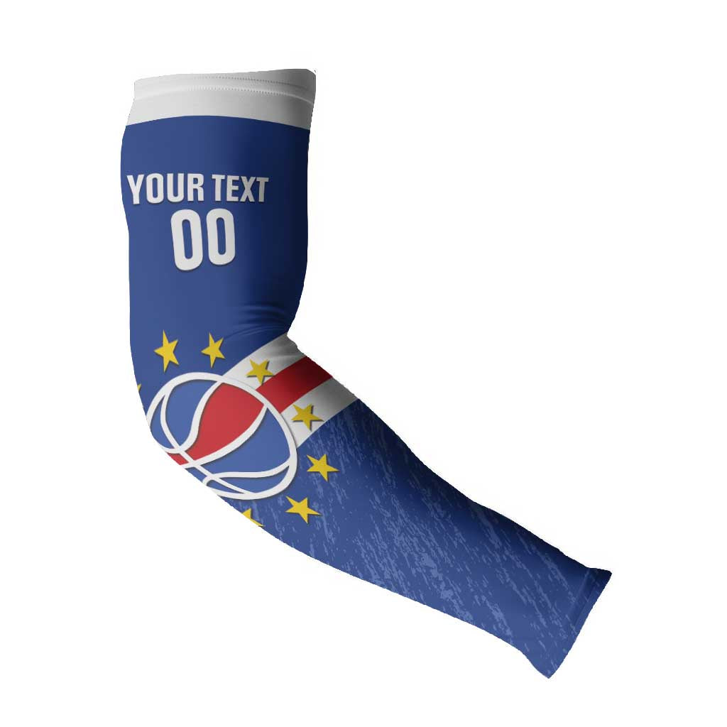 Cape Verde Basketball Custom Arm Sleeves Come On Blue Sharks