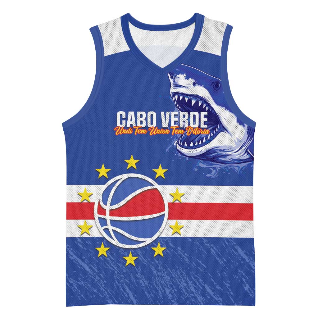 Afro Basketball Custom Cape Verde Basketball Jersey Come On Blue Sharks LT14