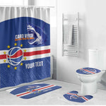 Cape Verde Basketball Custom Bathroom Set Come On Blue Sharks