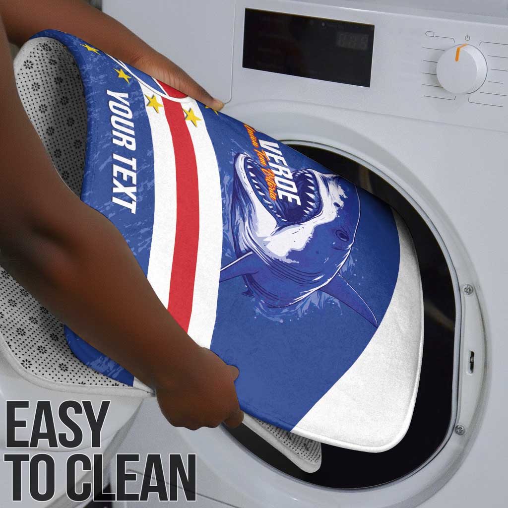 Cape Verde Basketball Custom Bathroom Set Come On Blue Sharks