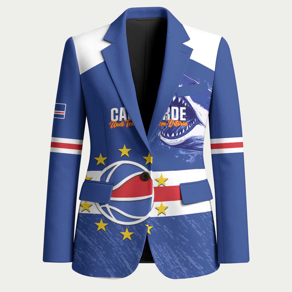 Cape Verde Basketball Custom Blazer Come On Blue Sharks