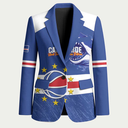 Cape Verde Basketball Custom Blazer Come On Blue Sharks