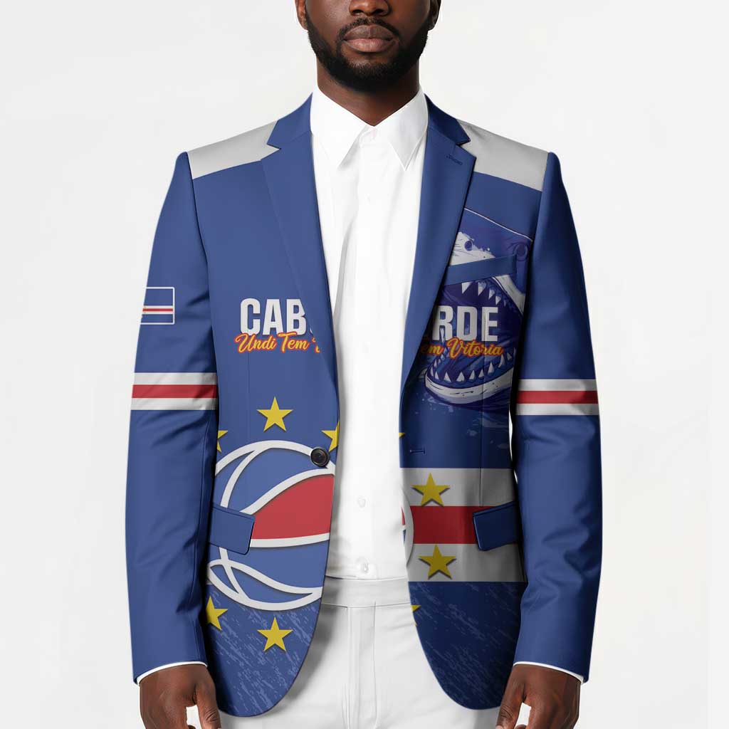 Cape Verde Basketball Custom Blazer Come On Blue Sharks