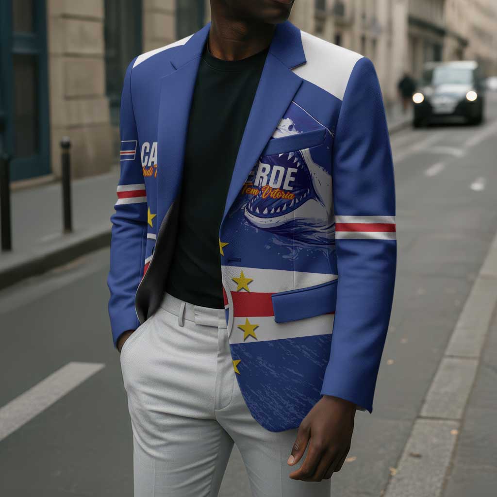 Cape Verde Basketball Custom Blazer Come On Blue Sharks