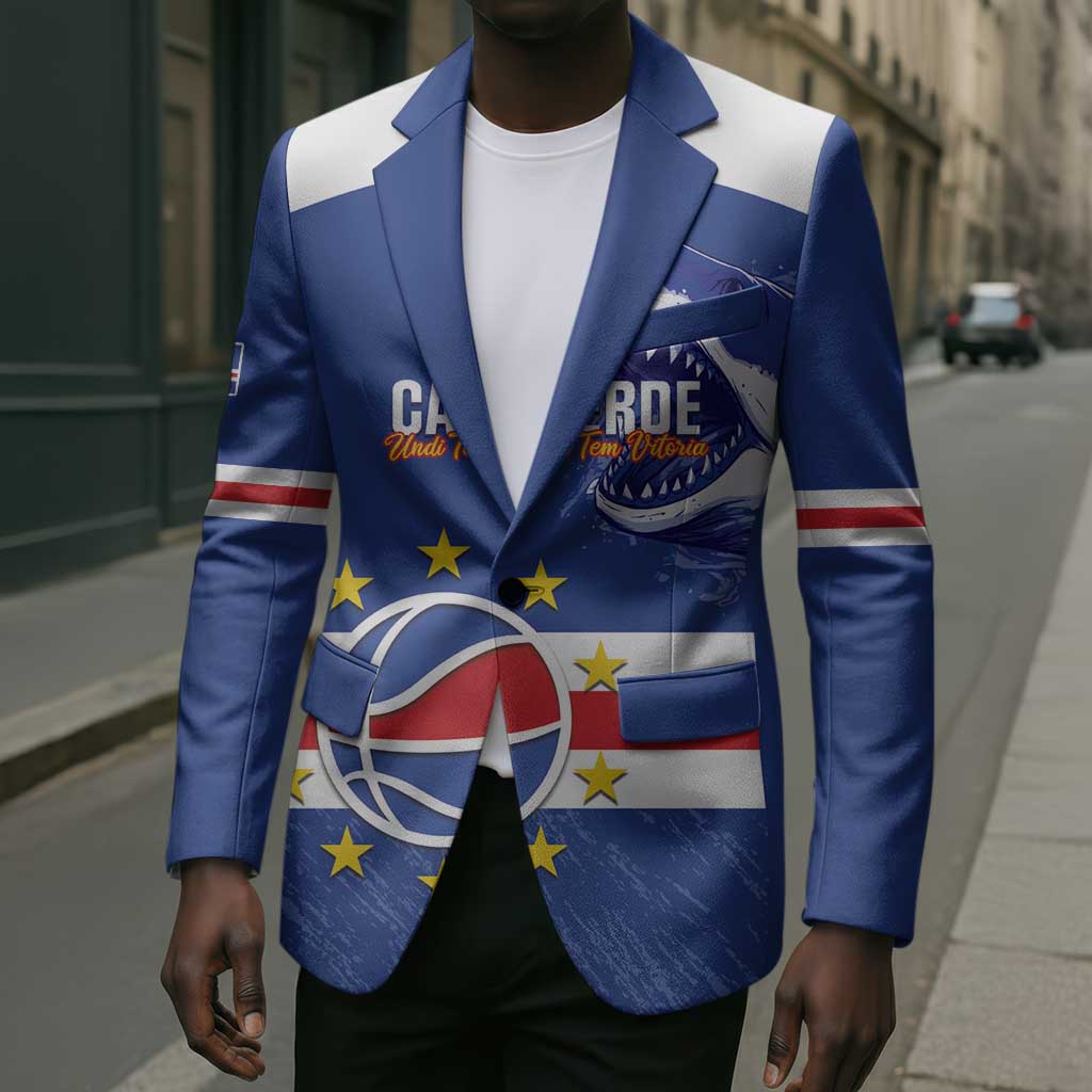 Cape Verde Basketball Custom Blazer Come On Blue Sharks