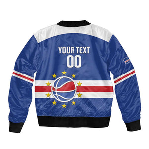 Afro Basketball Custom Cape Verde Bomber Jacket Come On Blue Sharks - African Pride