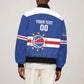 Afro Basketball Custom Cape Verde Bomber Jacket Come On Blue Sharks - African Pride