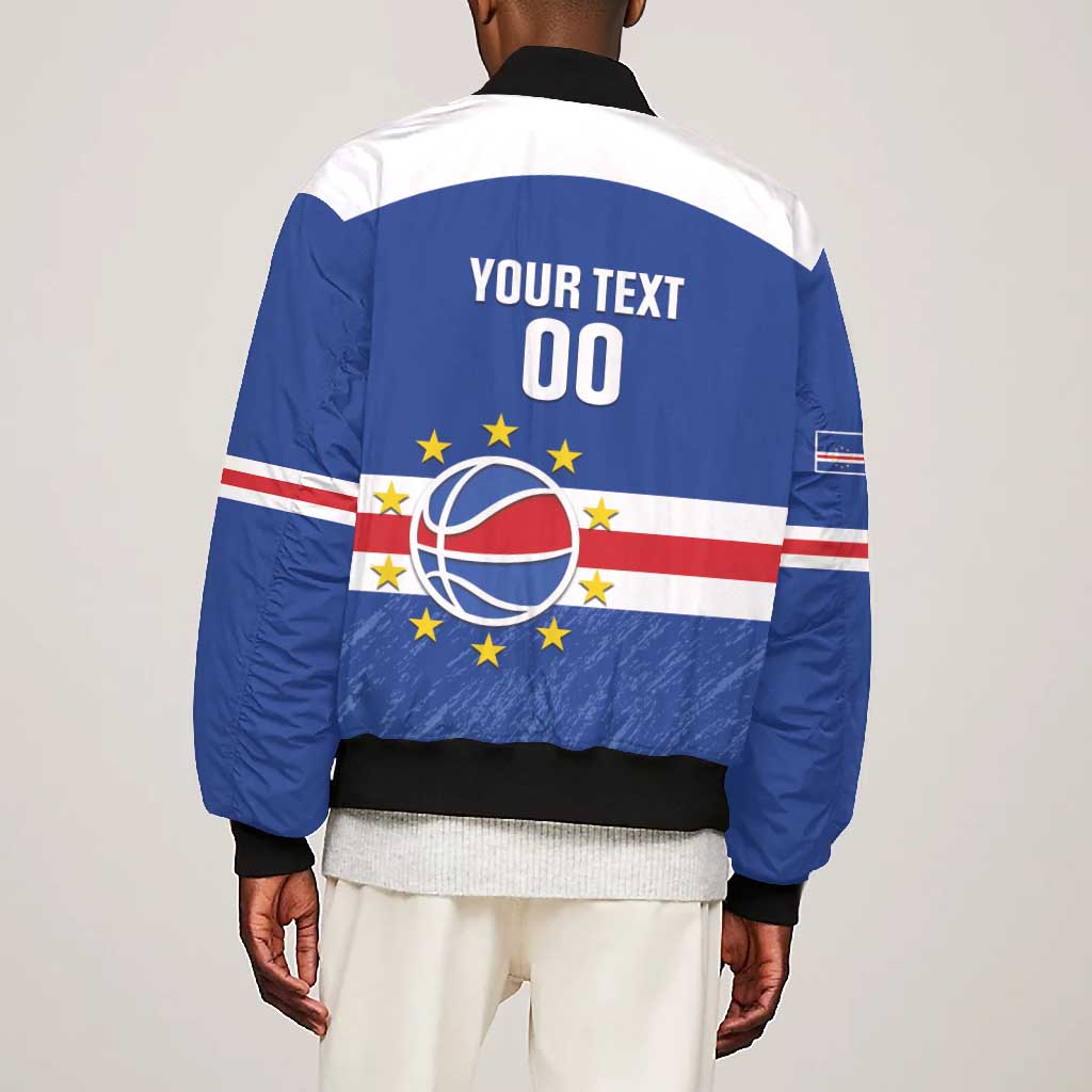 Afro Basketball Custom Cape Verde Bomber Jacket Come On Blue Sharks - African Pride