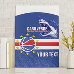 Afro Basketball Custom Cape Verde Canvas Wall Art Come On Blue Sharks - African Pride