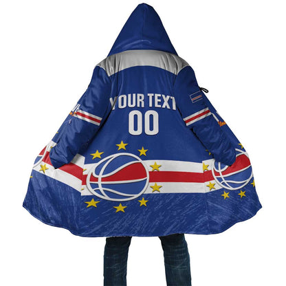 Cape Verde Basketball Custom Cloak Come On Blue Sharks