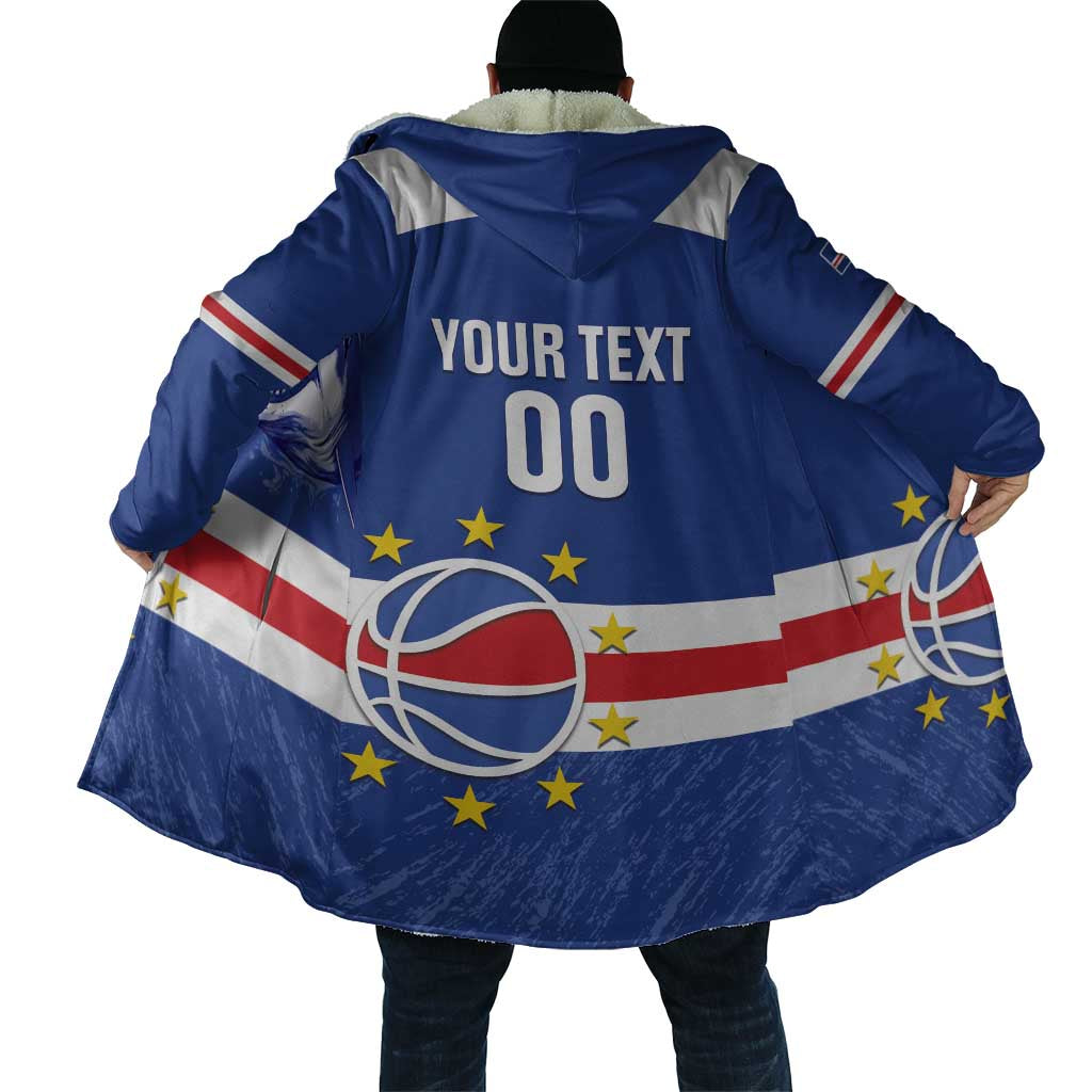Cape Verde Basketball Custom Cloak Come On Blue Sharks